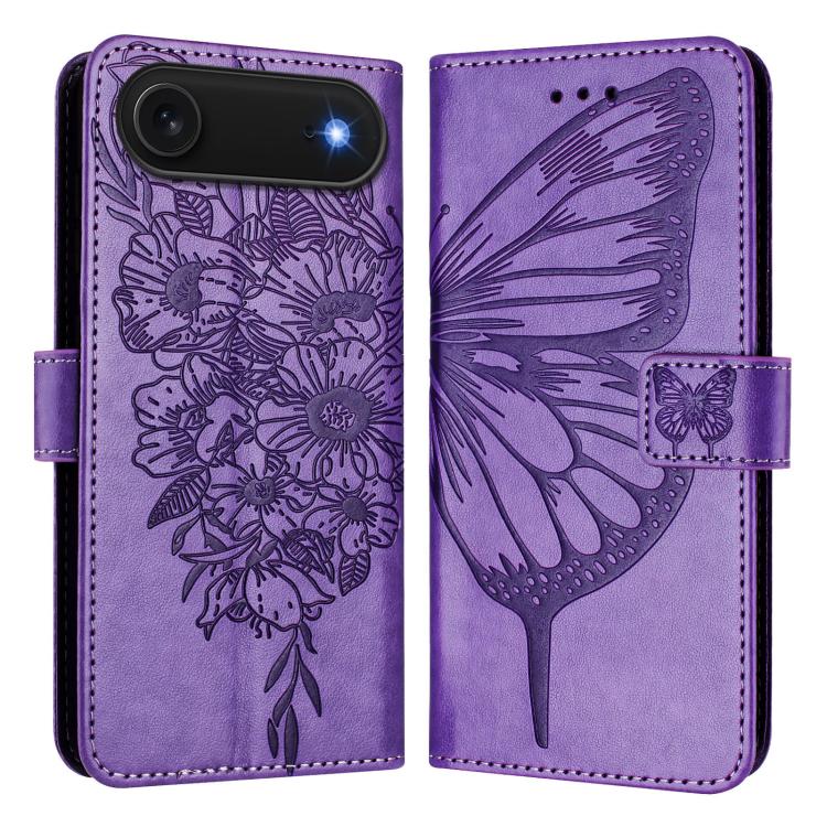 Embossed Butterfly Leather Phone Case