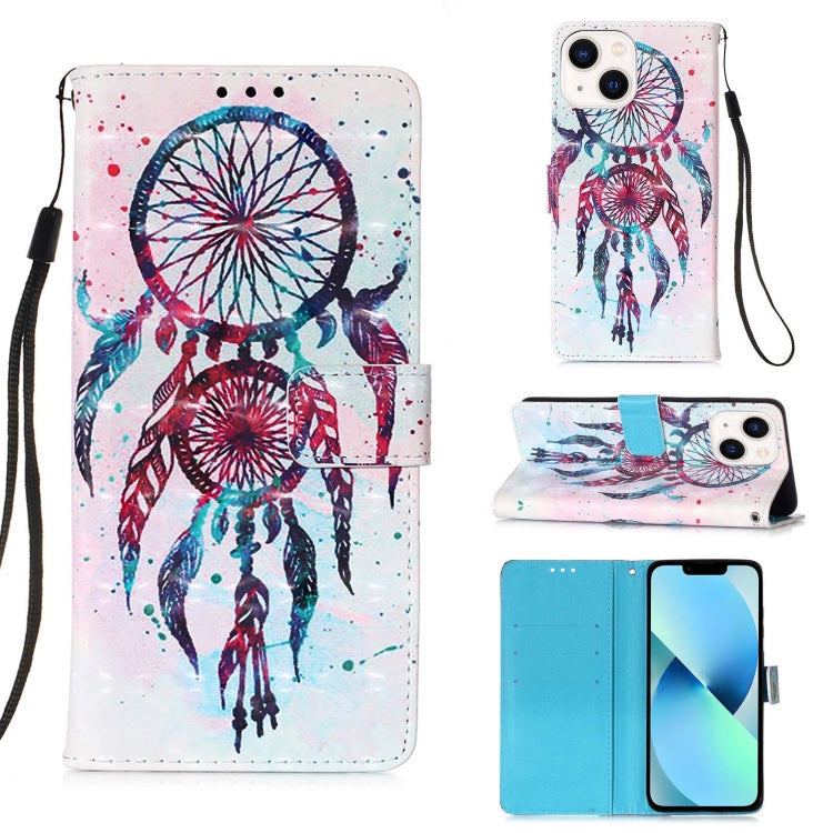 3D Painting Horizontal Flip Leather Phone Case