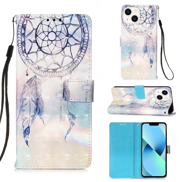 3D Painting Horizontal Flip Leather Phone Case