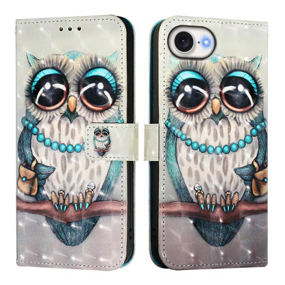 3D Painting Horizontal Flip Leather Phone Case