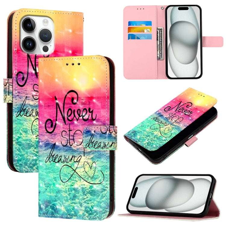 3D Painting Horizontal Flip Leather Phone Case