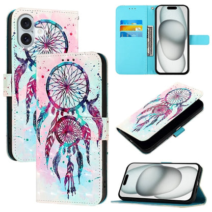 3D Painting Horizontal Flip Leather Phone Case