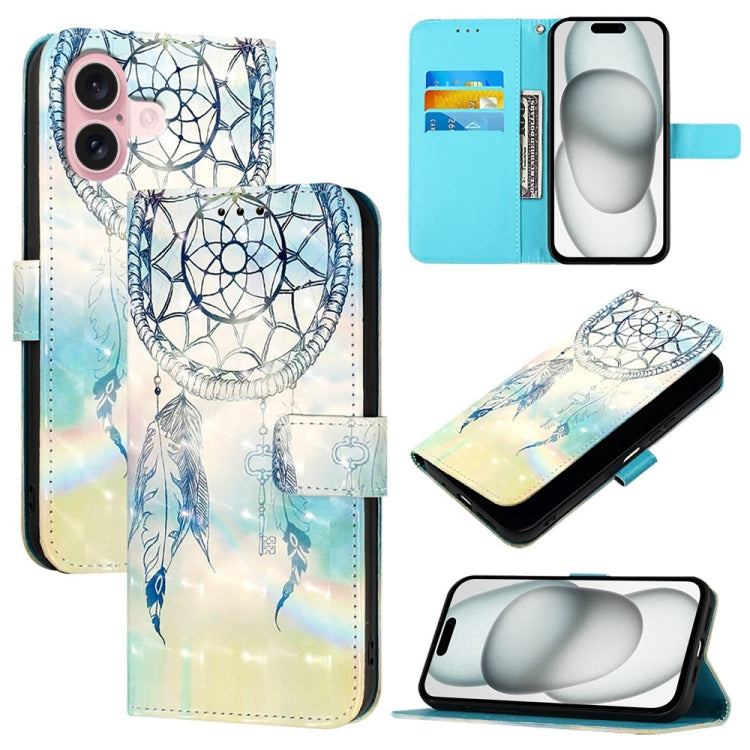 3D Painting Horizontal Flip Leather Phone Case