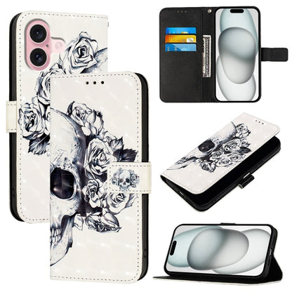 3D Painting Horizontal Flip Leather Phone Case
