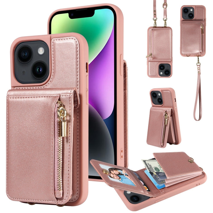 Crossbody Lanyard Zipper Wallet Leather Phone Case, For iPhone 16 Pro Max, For iPhone 16 Pro�����...