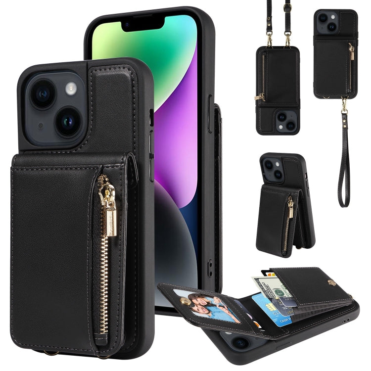 Crossbody Lanyard Zipper Wallet Leather Phone Case, For iPhone 16 Pro Max, For iPhone 16 Pro�����...