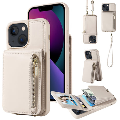 Crossbody Lanyard Zipper Wallet Leather Phone Case, For iPhone 16 Pro Max, For iPhone 16 Pro�����...