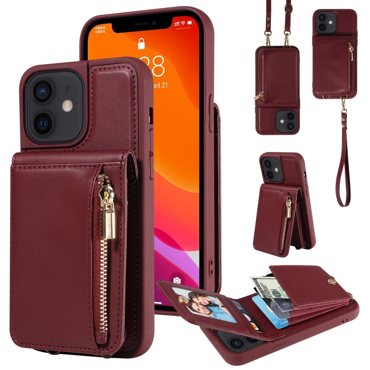 Crossbody Lanyard Zipper Wallet Leather Phone Case