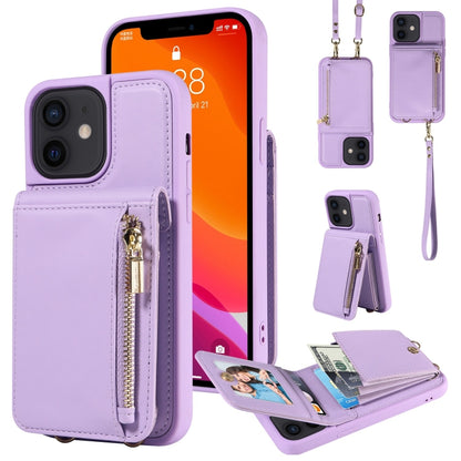 Crossbody Lanyard Zipper Wallet Leather Phone Case, For iPhone 16 Pro Max, For iPhone 16 Pro�����...