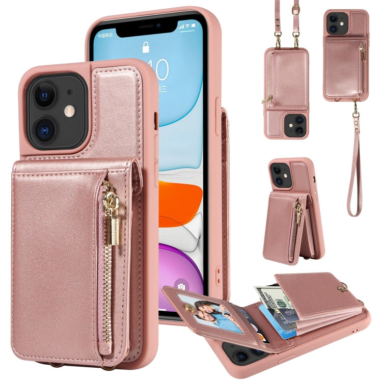 Crossbody Lanyard Zipper Wallet Leather Phone Case, For iPhone 11, For iPhone 11 Pro�������������...