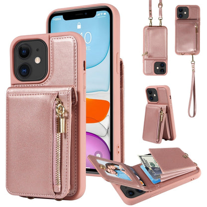 Crossbody Lanyard Zipper Wallet Leather Phone Case, For iPhone 11, For iPhone 11 Pro�������������...