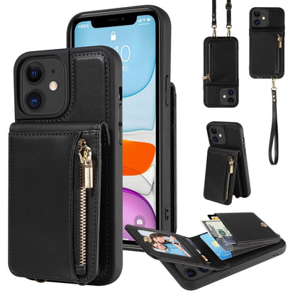 Crossbody Lanyard Zipper Wallet Leather Phone Case, For iPhone 11, For iPhone 11 Pro�������������...