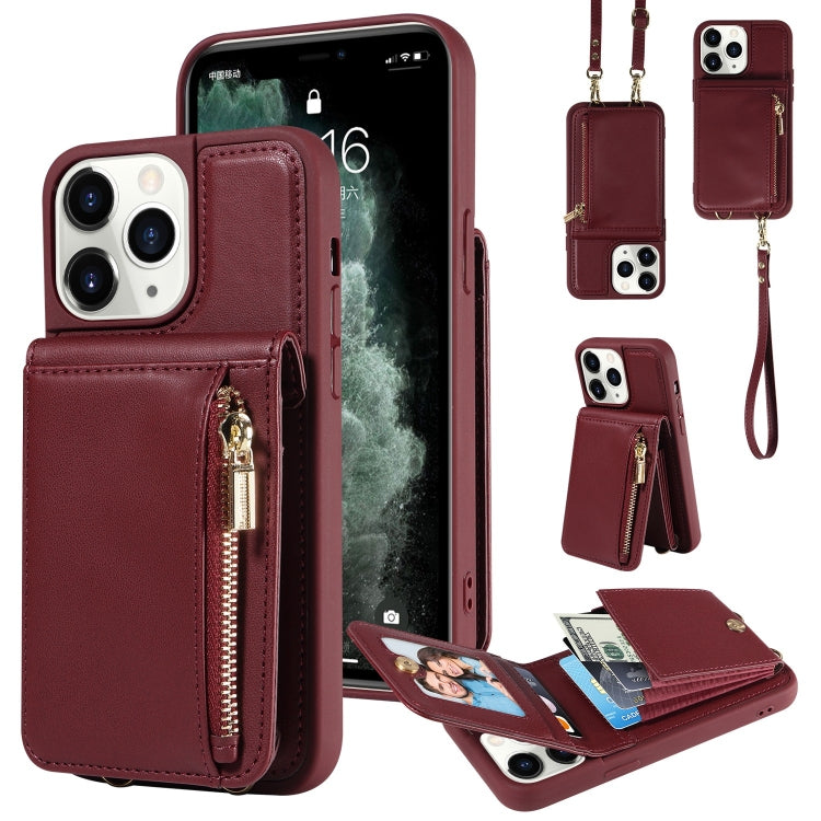 Crossbody Lanyard Zipper Wallet Leather Phone Case, For iPhone 11, For iPhone 11 Pro�������������...