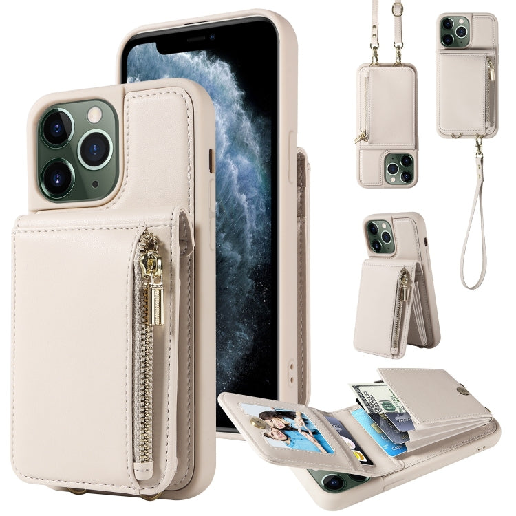 Crossbody Lanyard Zipper Wallet Leather Phone Case, For iPhone 16 Pro Max, For iPhone 16 Pro�����...
