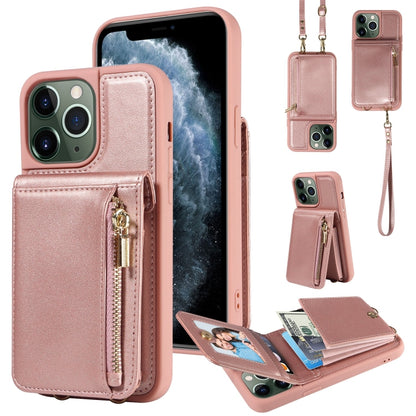 Crossbody Lanyard Zipper Wallet Leather Phone Case, For iPhone 16 Pro Max, For iPhone 16 Pro�����...