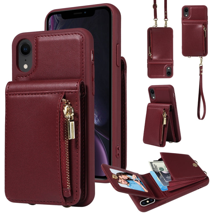 Crossbody Lanyard Zipper Wallet Leather Phone Case, For iPhone 11, For iPhone 11 Pro�������������...