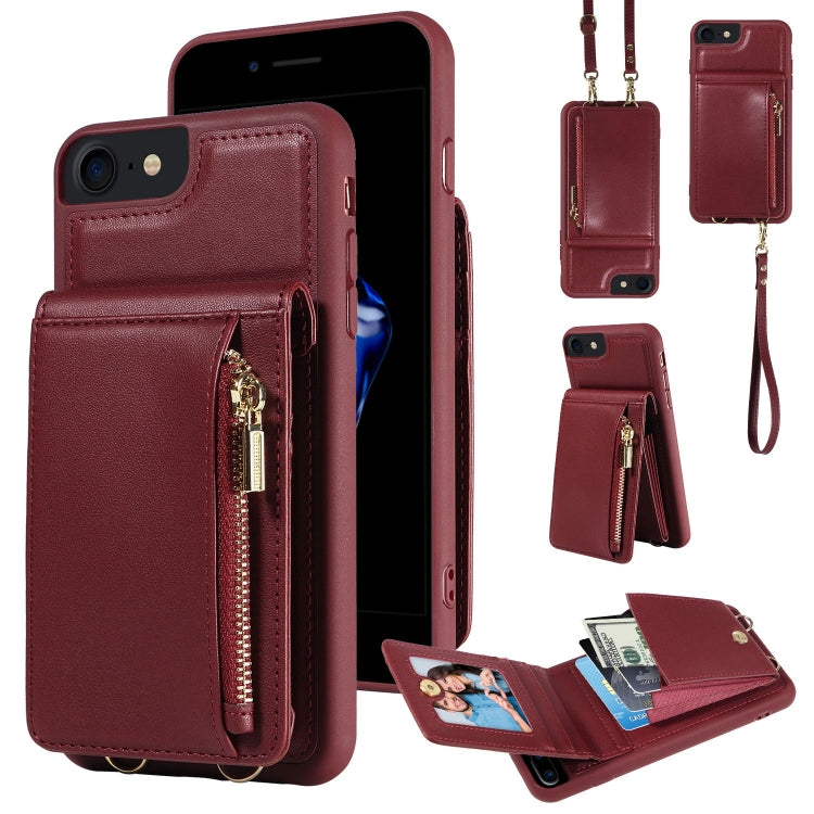 Crossbody Lanyard Zipper Wallet Leather Phone Case, For iPhone 16 Pro Max, For iPhone 16 Pro�����...