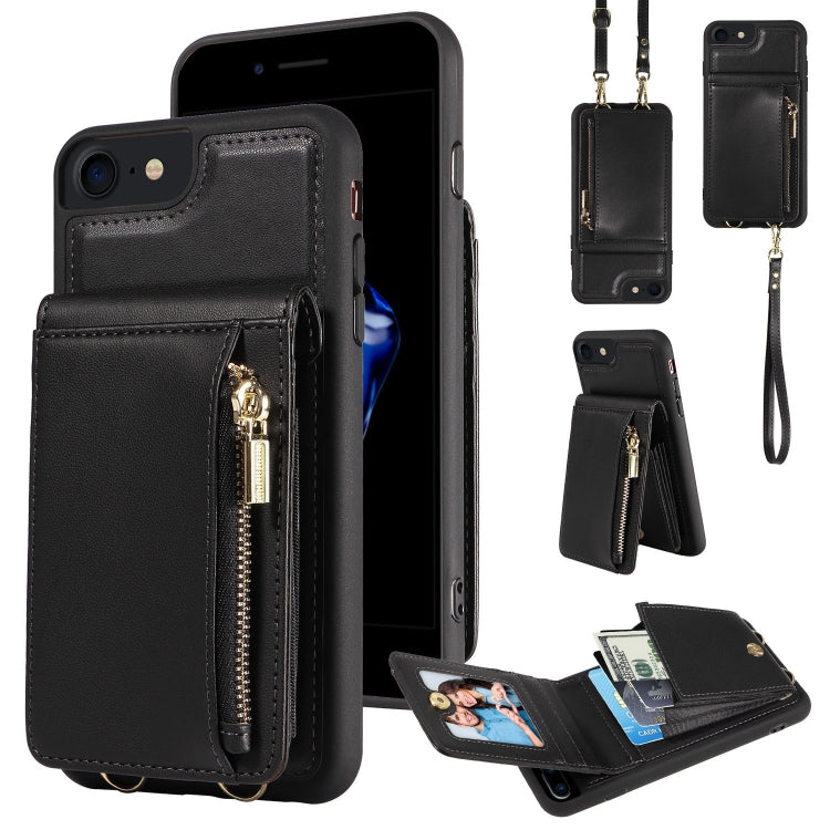 Crossbody Lanyard Zipper Wallet Leather Phone Case, For iPhone 16 Pro Max, For iPhone 16 Pro�����...
