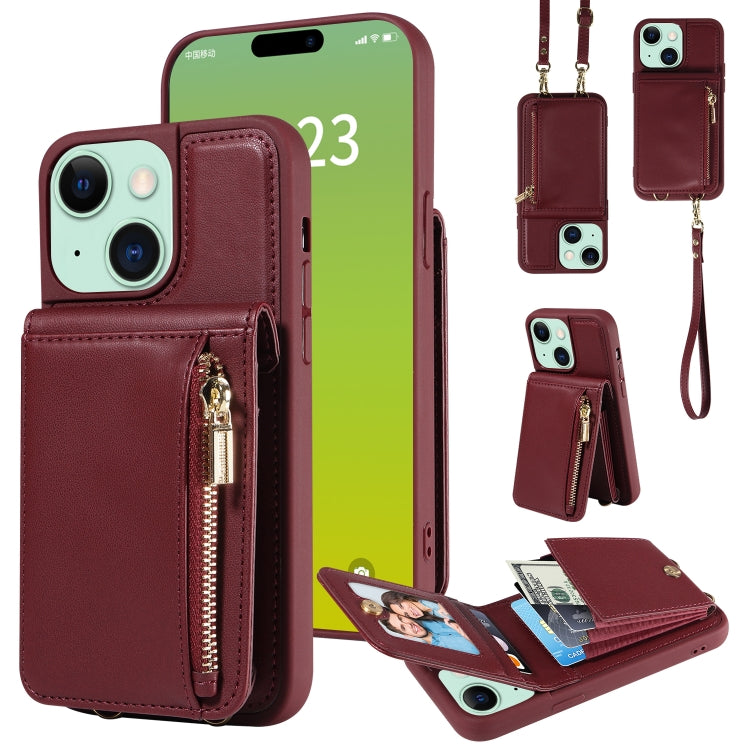 Crossbody Lanyard Zipper Wallet Leather Phone Case, For iPhone 16 Pro Max, For iPhone 16 Pro�����...