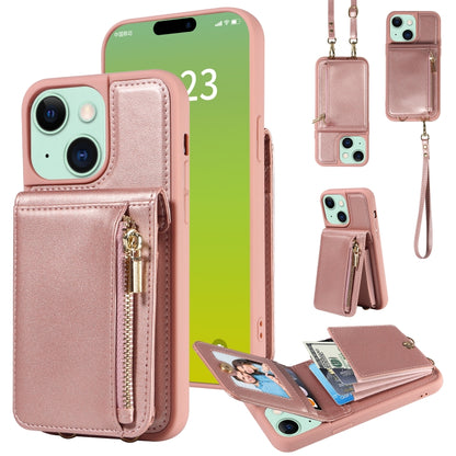 Crossbody Lanyard Zipper Wallet Leather Phone Case, For iPhone 16 Pro Max, For iPhone 16 Pro�����...