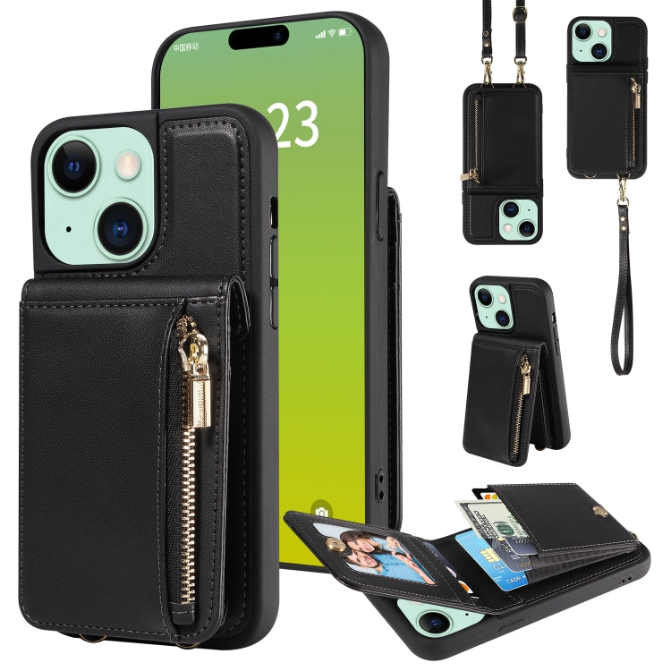 Crossbody Lanyard Zipper Wallet Leather Phone Case, For iPhone 16 Pro Max, For iPhone 16 Pro�����...