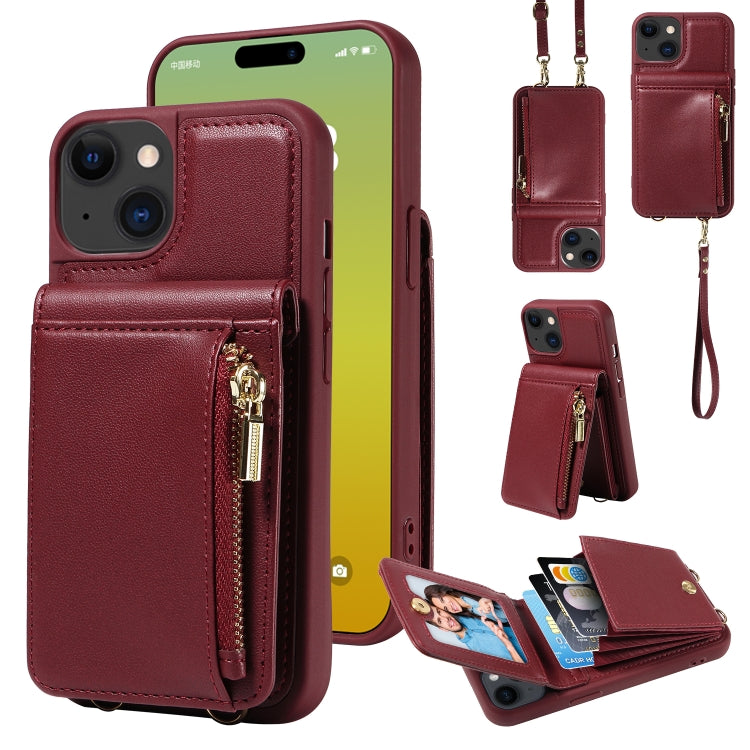 Crossbody Lanyard Zipper Wallet Leather Phone Case, For iPhone 16 Pro Max, For iPhone 16 Pro�����...