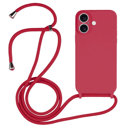 Crossbody Lanyard Liquid Silicone Case, For iPhone 16 Pro Max, For iPhone 16 Pro, For iPhone 16 P...