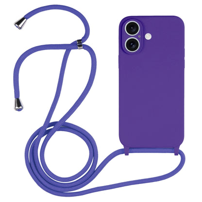 Crossbody Lanyard Liquid Silicone Case, For iPhone 16 Pro Max, For iPhone 16 Pro, For iPhone 16 P...