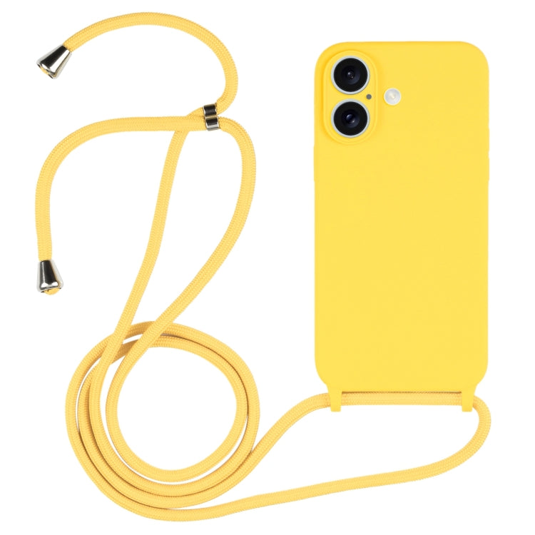 Crossbody Lanyard Liquid Silicone Case, For iPhone 16 Pro Max, For iPhone 16 Pro, For iPhone 16 P...