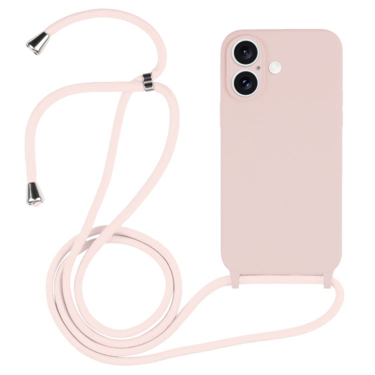 Crossbody Lanyard Liquid Silicone Case, For iPhone 16 Pro Max, For iPhone 16 Pro, For iPhone 16 P...