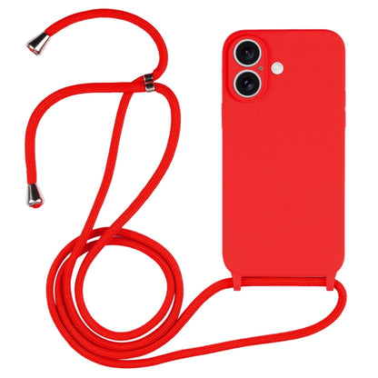 Crossbody Lanyard Liquid Silicone Case, For iPhone 16 Pro Max, For iPhone 16 Pro, For iPhone 16 P...