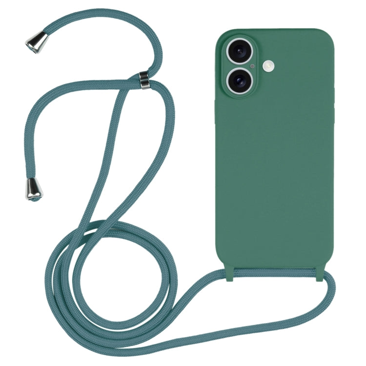 Crossbody Lanyard Liquid Silicone Case, For iPhone 16 Pro Max, For iPhone 16 Pro, For iPhone 16 P...