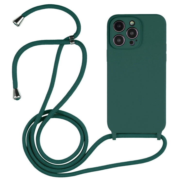 Crossbody Lanyard Liquid Silicone Case, For iPhone 16 Pro Max, For iPhone 16 Pro, For iPhone 16 P...