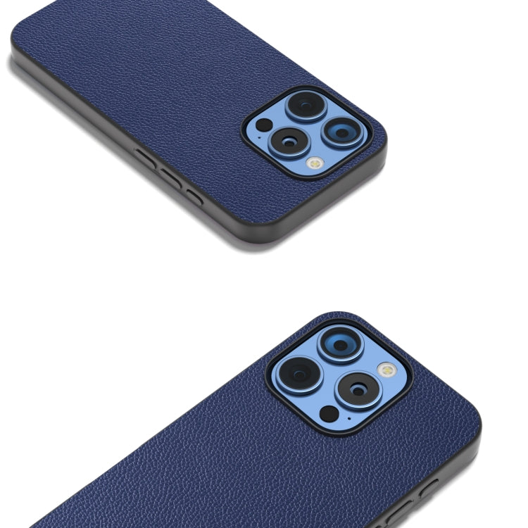 ABEEL Black Edge Genuine Leather Mino Phone Case, For iPhone 16 Pro Max, For iPhone 16 Pro�������...