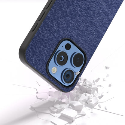 ABEEL Black Edge Genuine Leather Mino Phone Case, For iPhone 16 Pro Max, For iPhone 16 Pro�������...