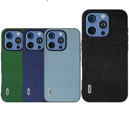 ABEEL Black Edge Genuine Leather Mino Phone Case, For iPhone 16 Pro Max, For iPhone 16 Pro�������...
