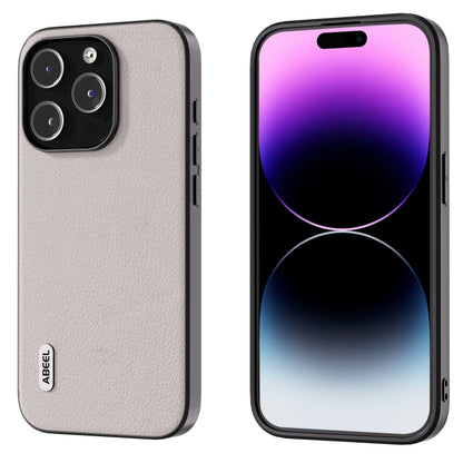ABEEL Genuine Leather Wave Black Edge Phone Case, For iPhone 16 Pro Max, For iPhone 16 Pro�������...