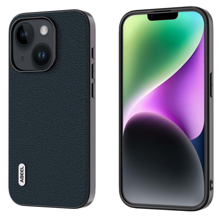 ABEEL Genuine Leather Wave Black Edge Phone Case, For iPhone 16 Pro Max, For iPhone 16 Pro�������...