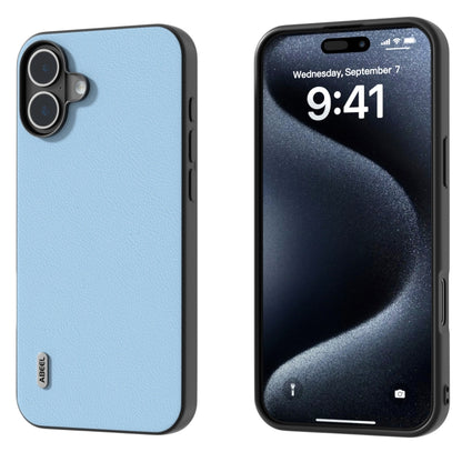 ABEEL Genuine Leather Wave Black Edge Phone Case, For iPhone 16 Pro Max, For iPhone 16 Pro�������...