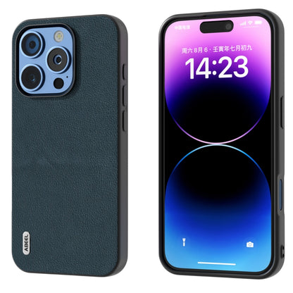 ABEEL Genuine Leather Wave Black Edge Phone Case, For iPhone 16 Pro Max, For iPhone 16 Pro�������...