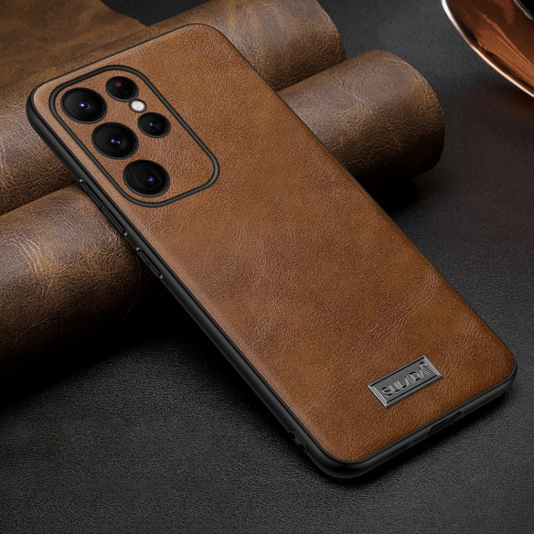 SULADA Shockproof TPU Hybrid Handmade Leather Phone Case