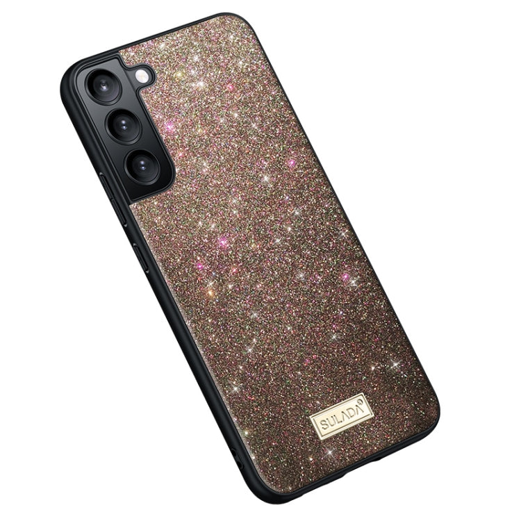 SULADA Glittery TPU Hybrid Handmade Leather Phone Case, For Samsung Galaxy S25 5G����������������...
