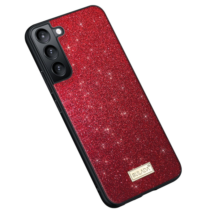 SULADA Glittery TPU Hybrid Handmade Leather Phone Case, For Samsung Galaxy S25 5G����������������...