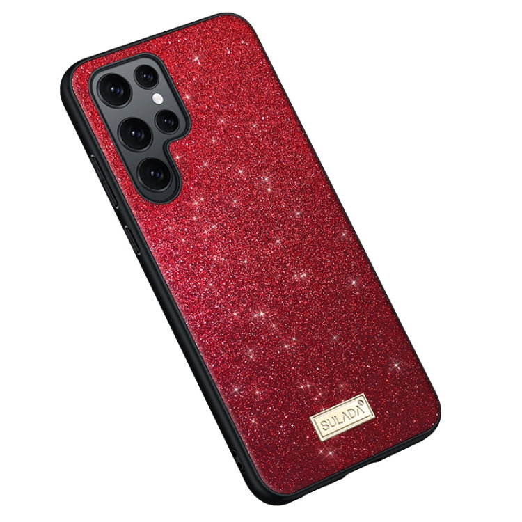 SULADA Glittery TPU Hybrid Handmade Leather Phone Case, For Samsung Galaxy S25 5G����������������...