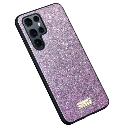 SULADA Glittery TPU Hybrid Handmade Leather Phone Case, For Samsung Galaxy S25 5G����������������...
