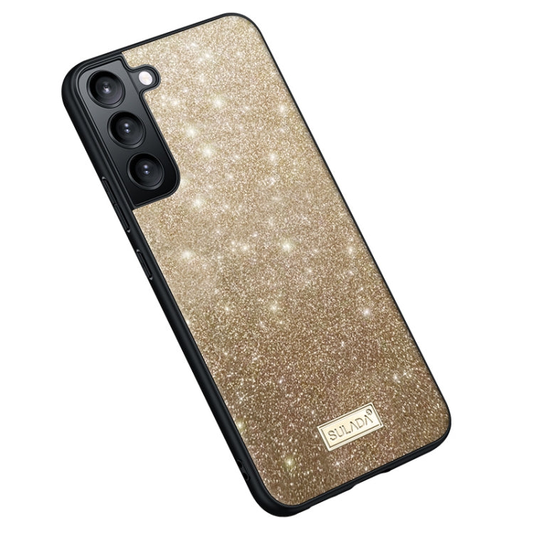 SULADA Glittery TPU Hybrid Handmade Leather Phone Case, For Samsung Galaxy S25 5G����������������...