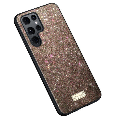 SULADA Glittery TPU Hybrid Handmade Leather Phone Case, For Samsung Galaxy S25 5G����������������...