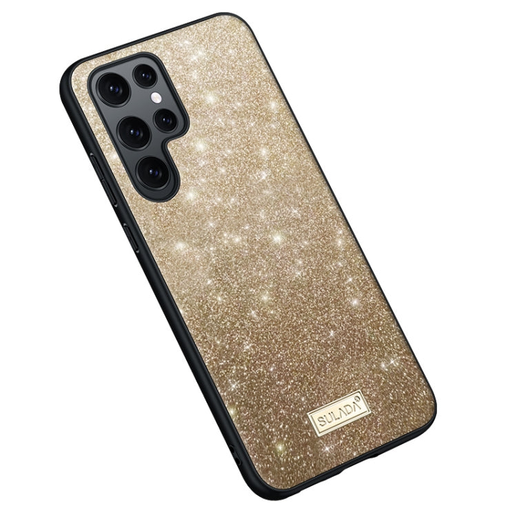 SULADA Glittery TPU Hybrid Handmade Leather Phone Case, For Samsung Galaxy S25 5G����������������...