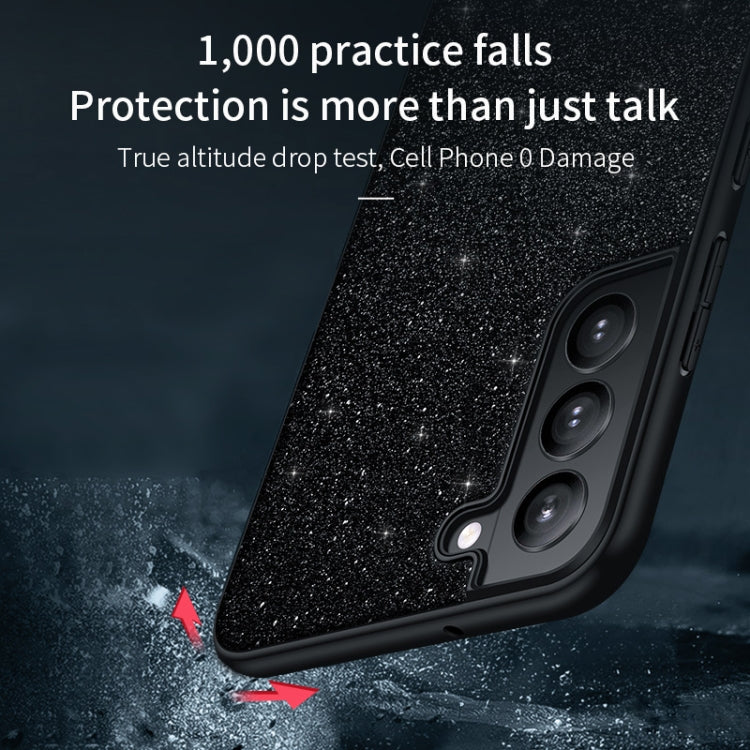 SULADA Glittery TPU Hybrid Handmade Leather Phone Case, For Samsung Galaxy S25 5G����������������...