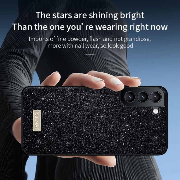 SULADA Glittery TPU Hybrid Handmade Leather Phone Case, For Samsung Galaxy S25 5G����������������...